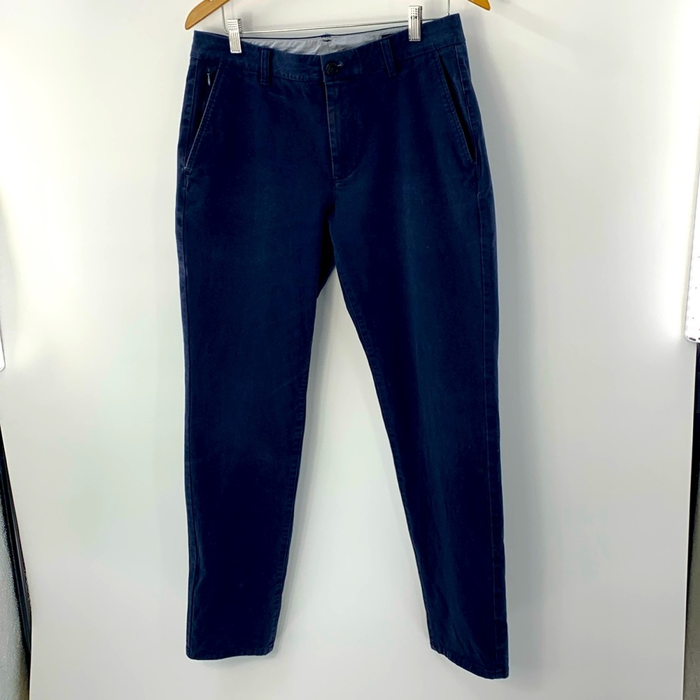 Bonobos Men's Pants Flat Front Khaki Dark Blue Pockets Sz 32x32